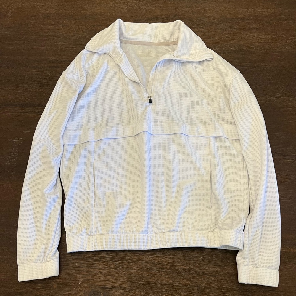 Zyia white picket 1/4 zip jacket